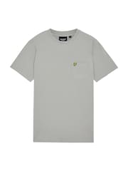 Lyle & Scott Grey Plain Pique Pocket T-Shirt - Image 5 of 5