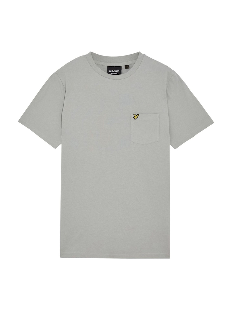 Lyle & Scott Grey Plain Pique Pocket T-Shirt - Image 5 of 5
