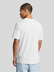 Lyle & Scott White 100% Cotton Superfine V Neck T-Shirt - Image 3 of 5