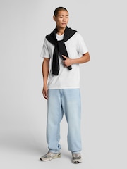 Lyle & Scott White 100% Cotton Superfine V Neck T-Shirt - Image 4 of 5