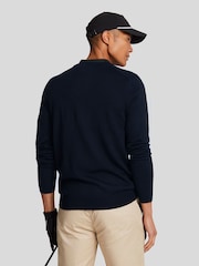 Lyle & Scott Blue Golf V-Neck Pull-Over Jumper - Image 4 of 5