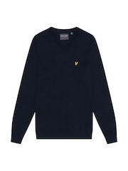 Lyle & Scott Blue Golf V-Neck Pull-Over Jumper - Image 5 of 5