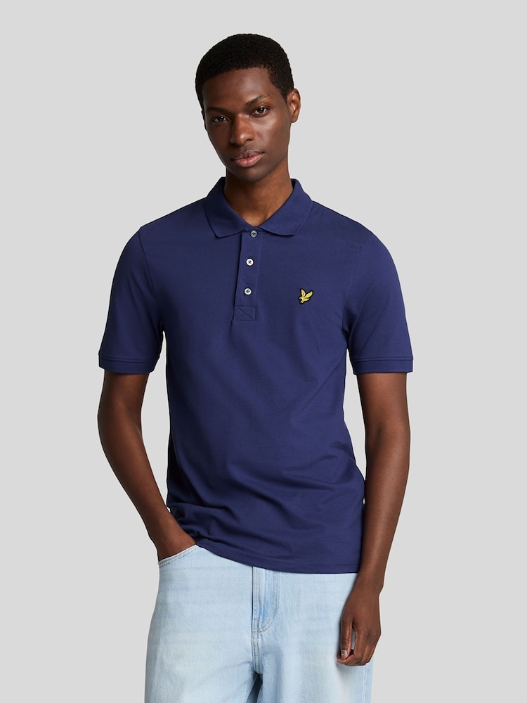 Темно-пурпурный - Lyle & Scott Plain Polo Shirt - Image 1 of 5