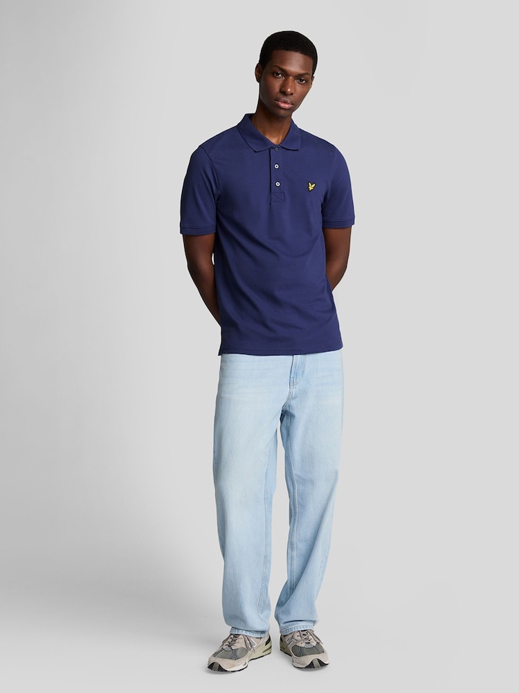 Lyle & Scott Dark Purple Plain Polo Shirt - Image 4 of 5