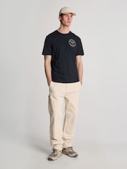 Lyle & Scott Blue 100% Cotton Game of Two Halves Graphic T-Shirt - Image 2 of 4