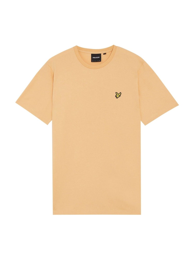 Lyle & Scott Orange Cotton Plain T-Shirt - Image 5 of 5
