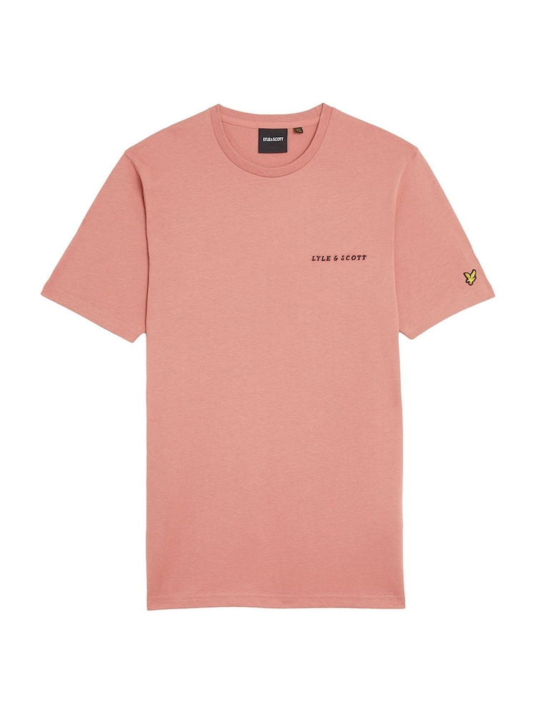 Lyle & Scott Red 100% Cotton Embroidered T-Shirt - Image 5 of 5