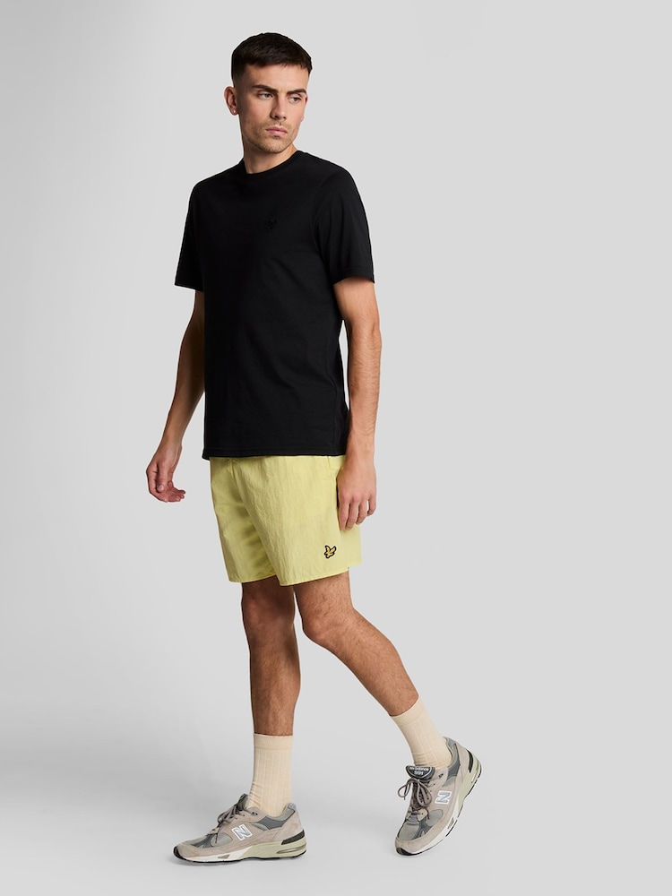 Lyle & Scott Yellow Plain Swim Shorts - Image 4 of 5