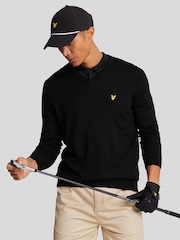 Lyle & Scott Black Golf V-Neck Pull-Over Jumper - Image 1 of 5