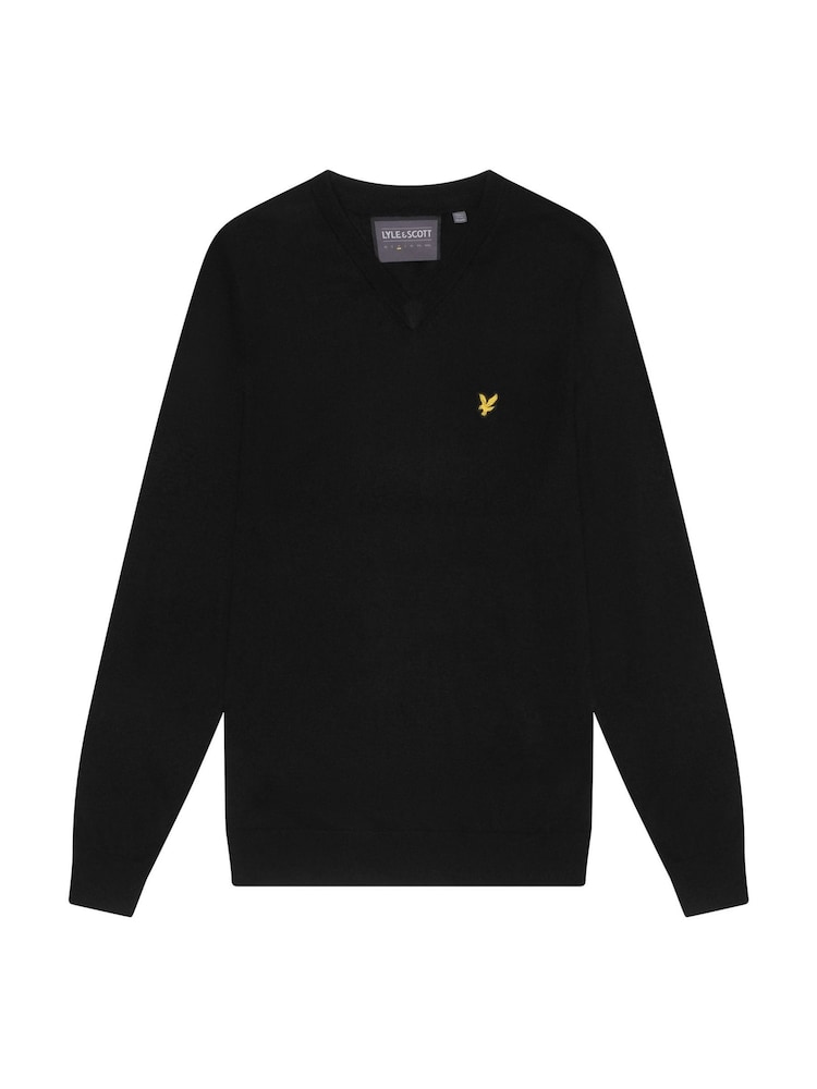 Lyle & Scott Black Golf V-Neck Pull-Over Jumper - Image 5 of 5