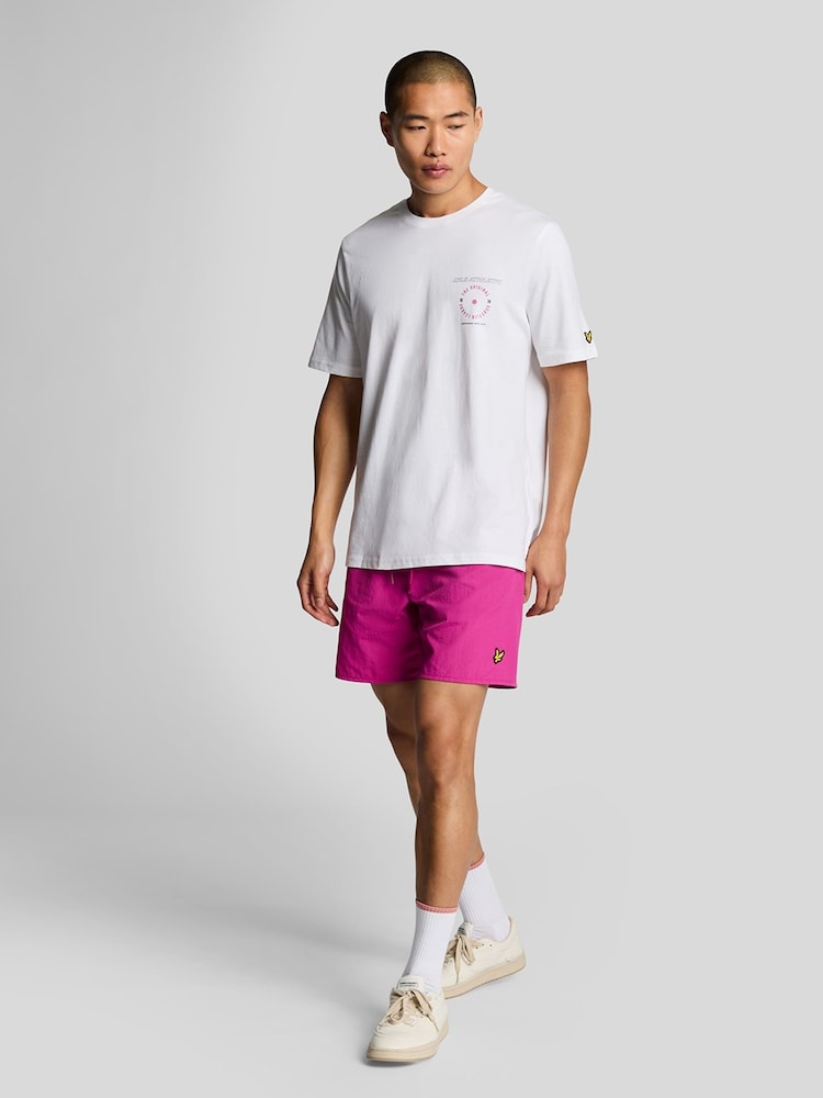 Lyle & Scott Pink Plain Swim Shorts - Image 3 of 5