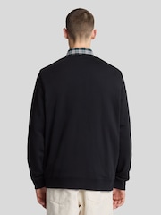 Lyle & Scott Black 100% Cotton Loopback Embroidered Crew Neck Sweatshirt - Image 3 of 5