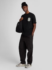 Lyle & Scott Black 100% Cotton Embroidered Badge Graphic T-Shirt - Image 3 of 5