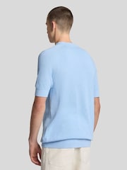 Lyle & Scott Blue Blend Knitted T-Shirt - Image 2 of 5