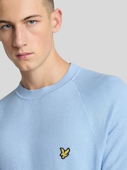 Lyle & Scott Blue Blend Knitted T-Shirt - Image 3 of 5