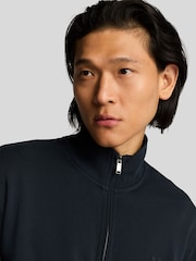 Lyle & Scott Blue 100% Cotton Superfine Quarter Zip Sweatshirt - Image 2 of 5