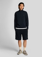 Lyle & Scott Blue 100% Cotton Superfine Quarter Zip Sweatshirt - Image 3 of 5