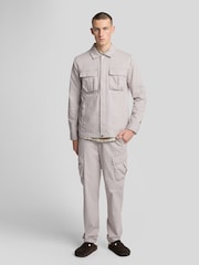 Lyle & Scott Grey Stretch Ripstop 100% Cotton Joggers - Image 1 of 5