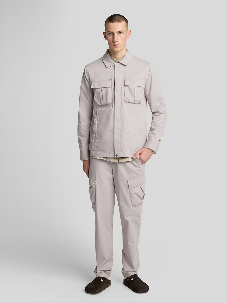 Lyle & Scott Grey Stretch Ripstop 100% Cotton Joggers - Image 1 of 5