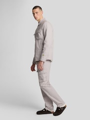 Lyle & Scott Grey Stretch Ripstop 100% Cotton Joggers - Image 3 of 5