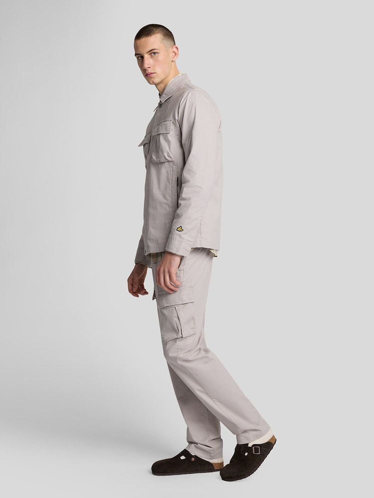 Lyle & Scott Grey Stretch Ripstop 100% Cotton Joggers - Image 3 of 5
