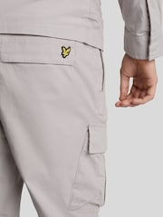 Lyle & Scott Grey Stretch Ripstop 100% Cotton Joggers - Image 4 of 5