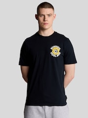 Lyle & Scott Black 100% Cotton Sunnies Pool Bar Graphic T-Shirt - Image 1 of 4