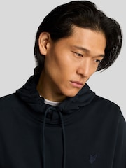 Lyle & Scott Blue 100% Cotton Superfine Pullover Hoodie - Image 2 of 5