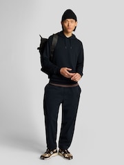 Lyle & Scott Blue 100% Cotton Superfine Pullover Hoodie - Image 3 of 5