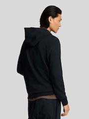 Lyle & Scott Blue 100% Cotton Superfine Pullover Hoodie - Image 4 of 5