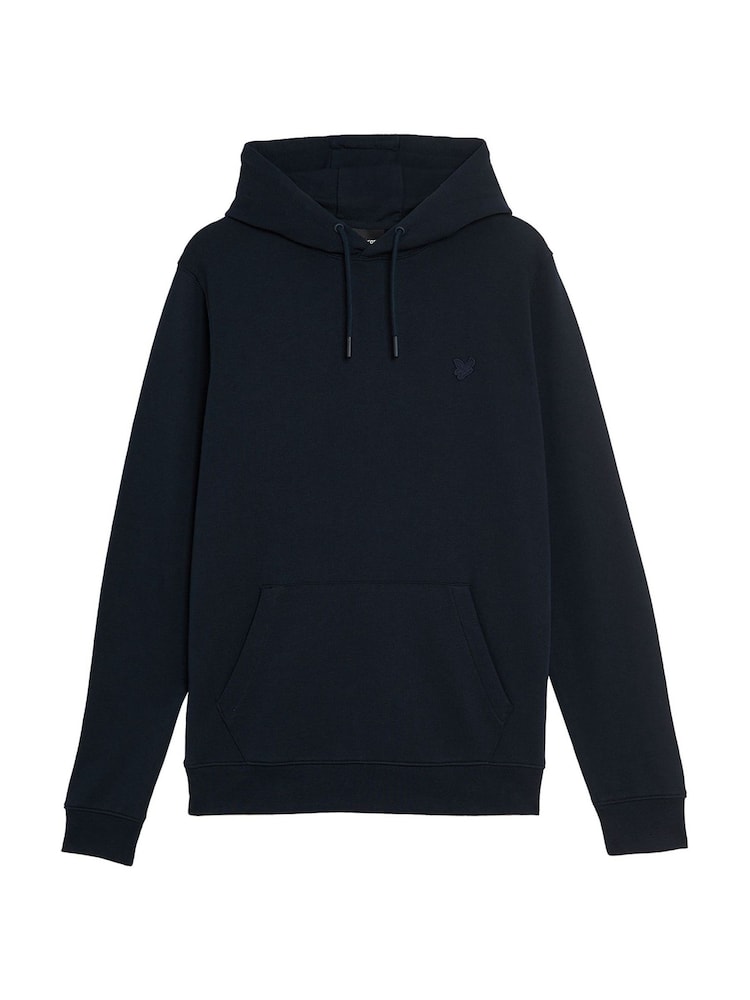Lyle & Scott Blue 100% Cotton Superfine Pullover Hoodie - Image 5 of 5