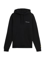 Lyle & Scott Black 100% Cotton Loopback Embroidered Hoodie - Image 5 of 5