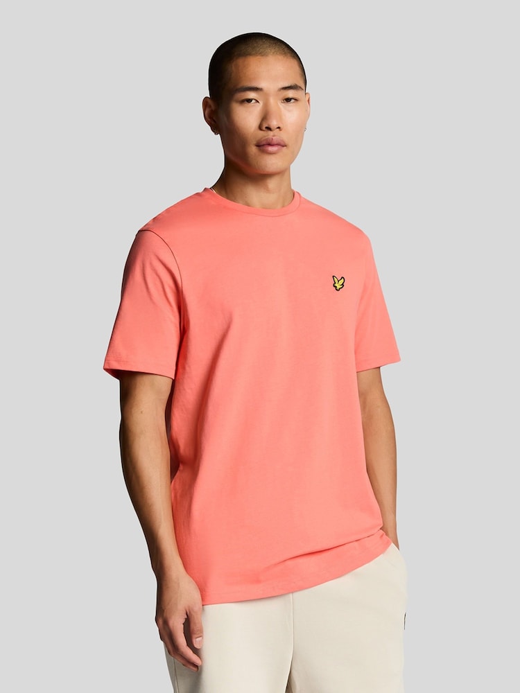 Lyle & Scott Red Cotton Plain T-Shirt - Image 1 of 5