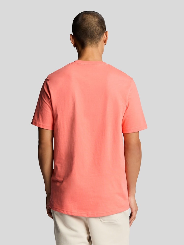 Lyle & Scott Red Cotton Plain T-Shirt - Image 2 of 5