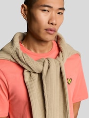 Lyle & Scott Red Cotton Plain T-Shirt - Image 3 of 5