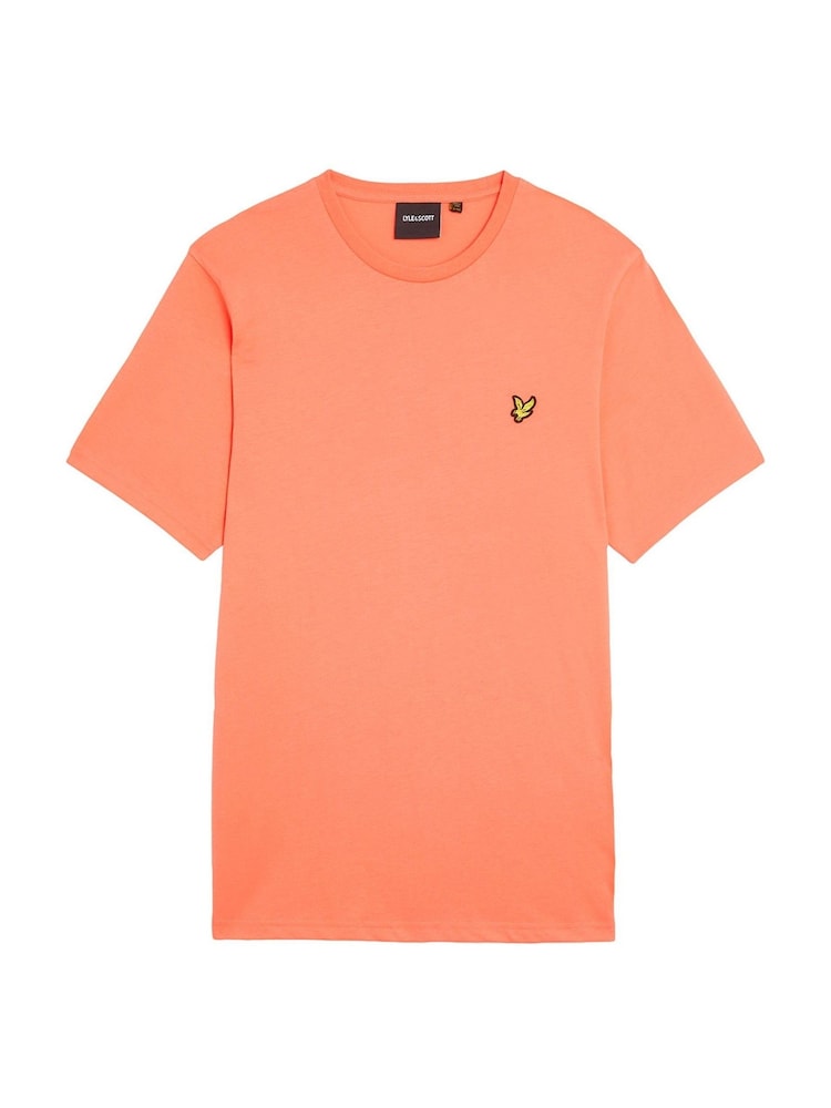 Lyle & Scott Red Cotton Plain T-Shirt - Image 5 of 5