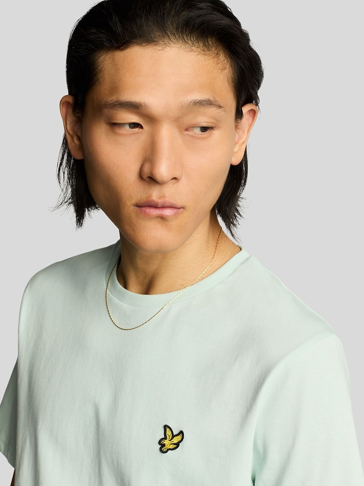Lyle & Scott Light Green Cotton Plain T-Shirt - Image 2 of 5