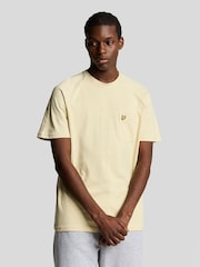 Lyle & Scott Yellow Linen Blend Raglan T-Shirt - Image 1 of 5