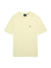 Lyle & Scott Yellow Linen Blend Raglan T-Shirt - Image 5 of 5