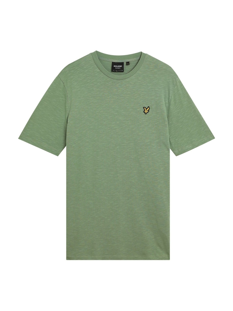 Lyle & Scott Green 100% Cotton Slub T-Shirt - Image 5 of 5