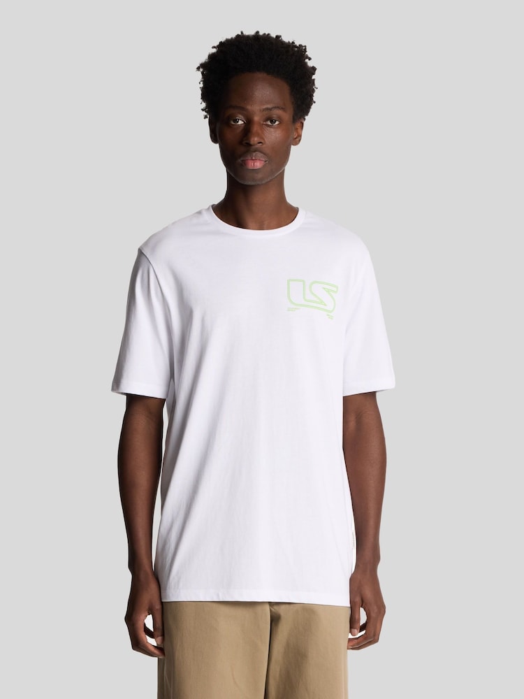 Lyle & Scott White 100% Cotton Polaroid Graphic T-Shirt - Image 1 of 5