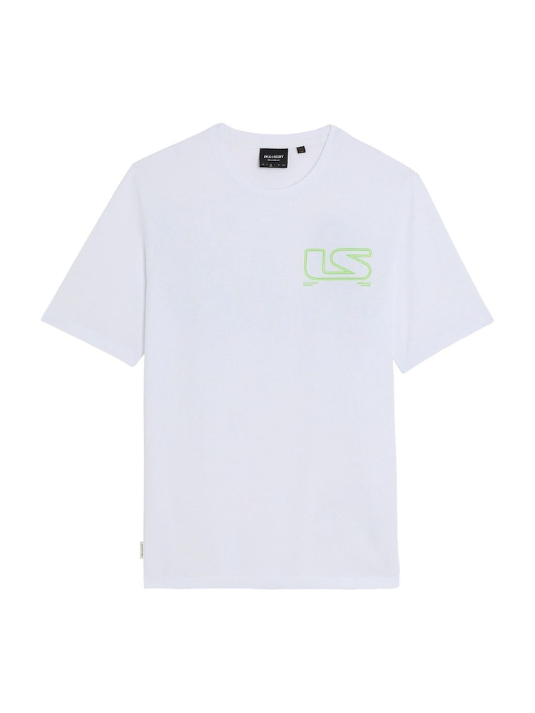 Lyle & Scott White 100% Cotton Polaroid Graphic T-Shirt - Image 5 of 5