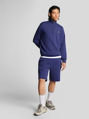 Lyle & Scott Purple 100% Cotton Sweat Shorts - Image 1 of 5