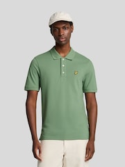 أخضر - قميص بولو سادة من Lyle & Scott - صورة 1 من 4