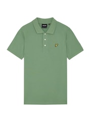 أخضر - قميص بولو سادة من Lyle & Scott - صورة 4 من 4