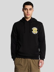 Lyle & Scott Black 100% Cotton Sunnies Pool Bar Graphic Pullover Hoodie - Image 1 of 4