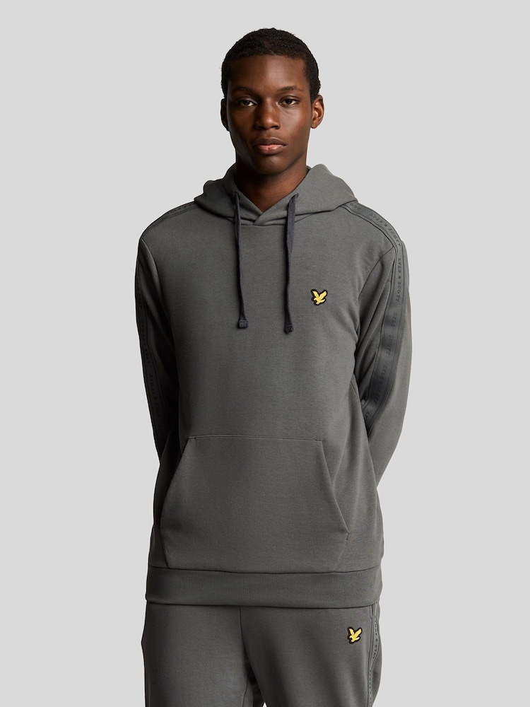 Lyle & Scott Grey Tape Hoodie - Image 1 of 5