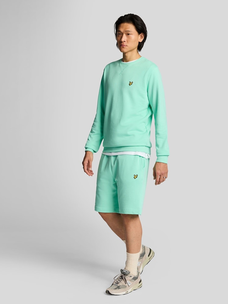 Lyle & Scott Green 100% Cotton Sweat Shorts - Image 2 of 5