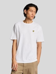 Lyle & Scott White 100% Cotton Slub T-Shirt - Image 1 of 5