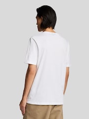 Lyle & Scott White 100% Cotton Slub T-Shirt - Image 3 of 5